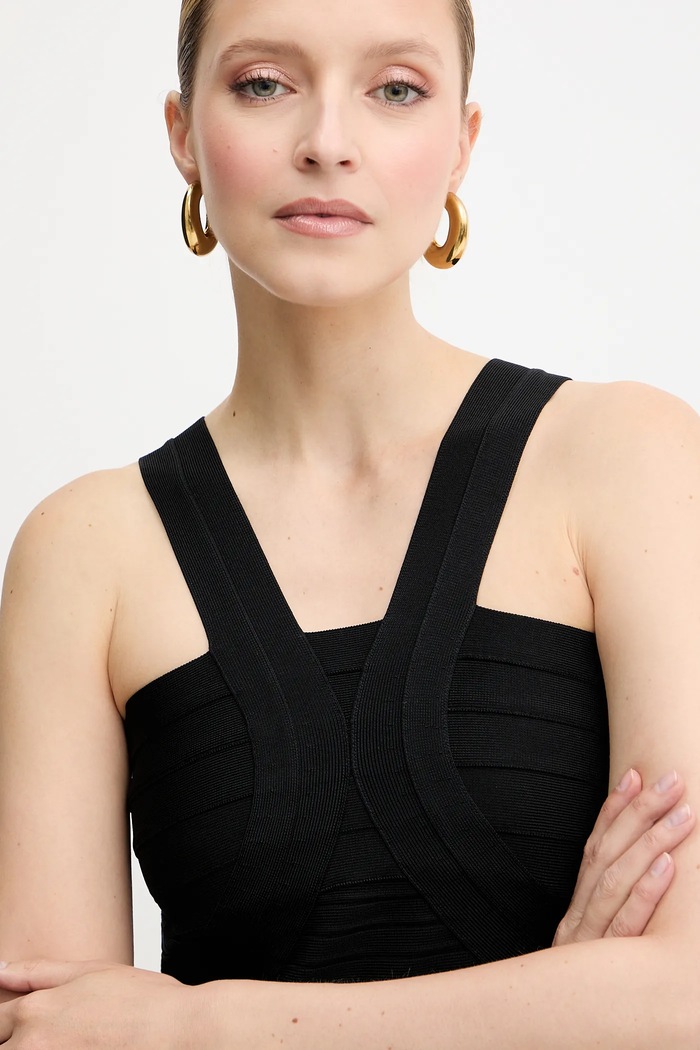 Šaty Herve Leger Elise čierna HLT8524464