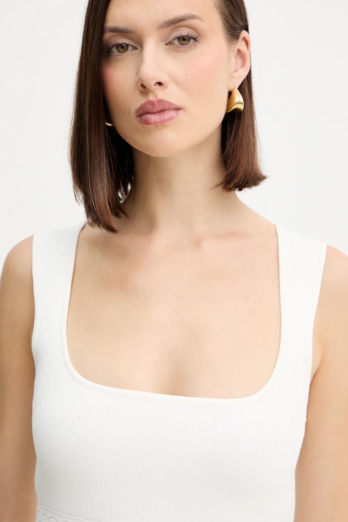 Φόρεμα Herve Leger Camille λευκό DSP8535748