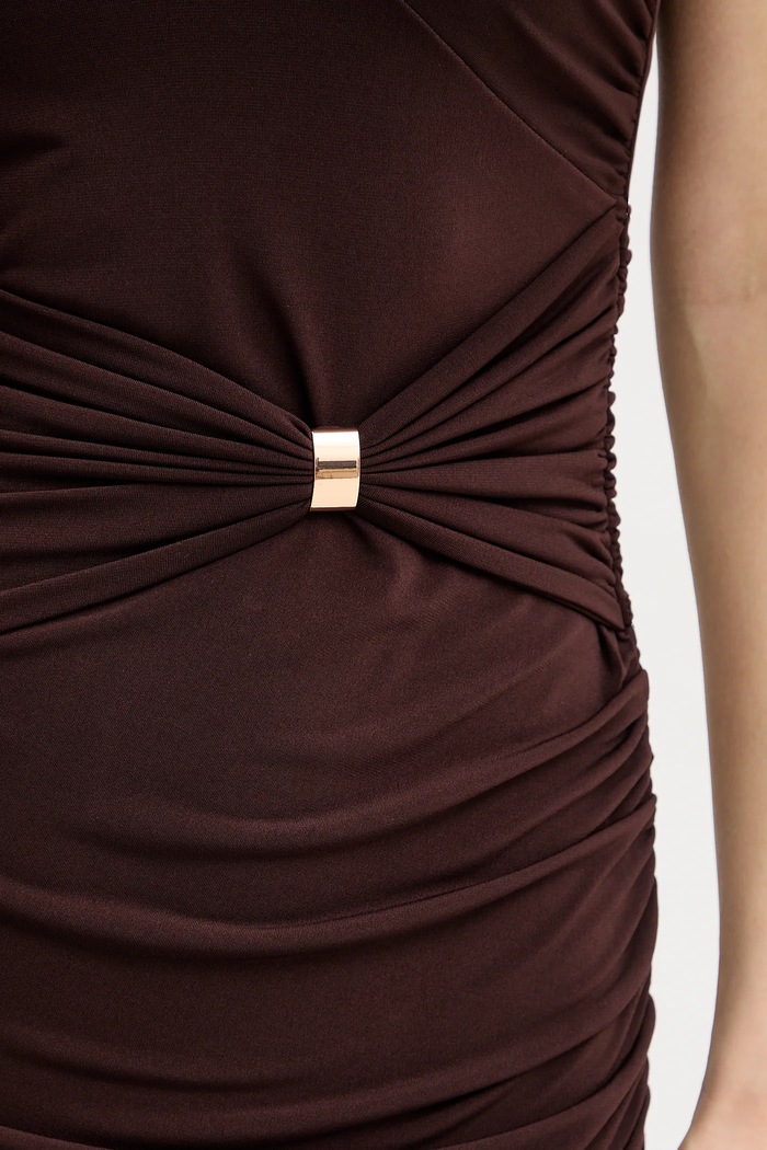 Herve Leger sukienka Aurora RMJ8536054 brązowy