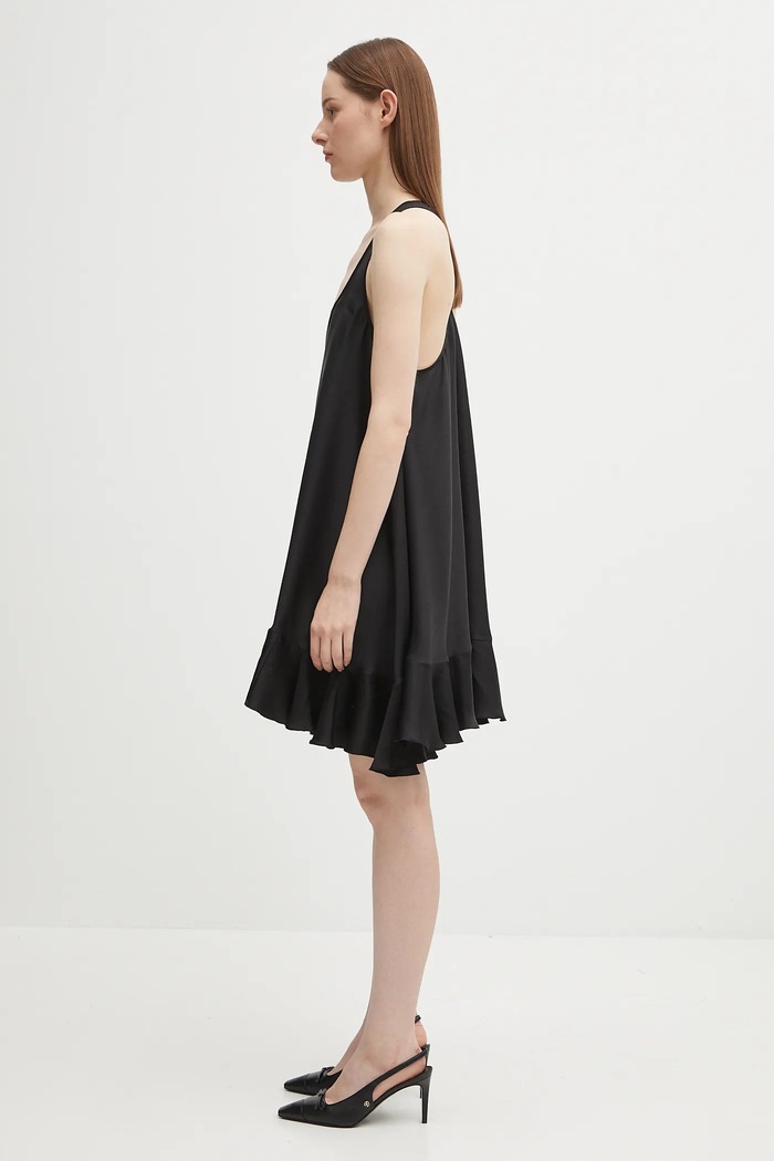 Anine Bing sukienka jedwabna lilith A.02.11131 czarny AW25