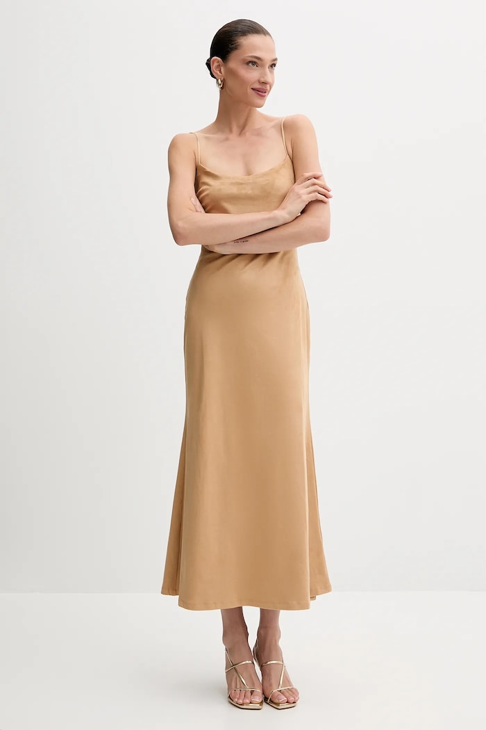 Bardot ruha vállas barna 59194DB3