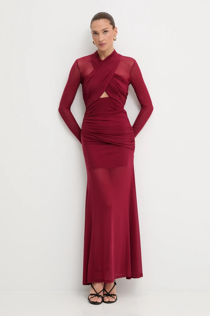 Haljina Bardot 59987DB bordo AW25