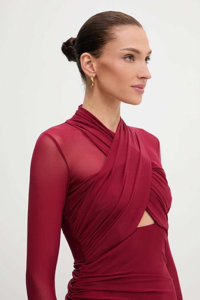 Haljina Bardot 59987DB bordo