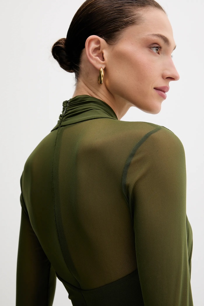 Bardot rochie 60119DB verde