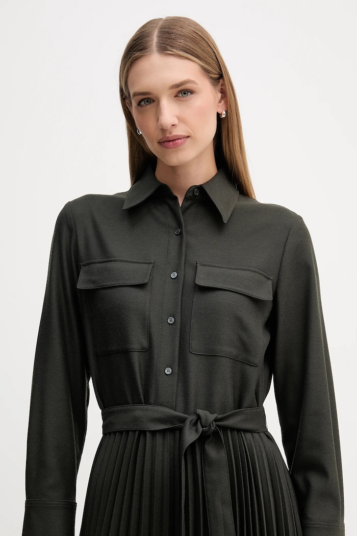 Obleka Tommy Hilfiger zelena WW0WW46582