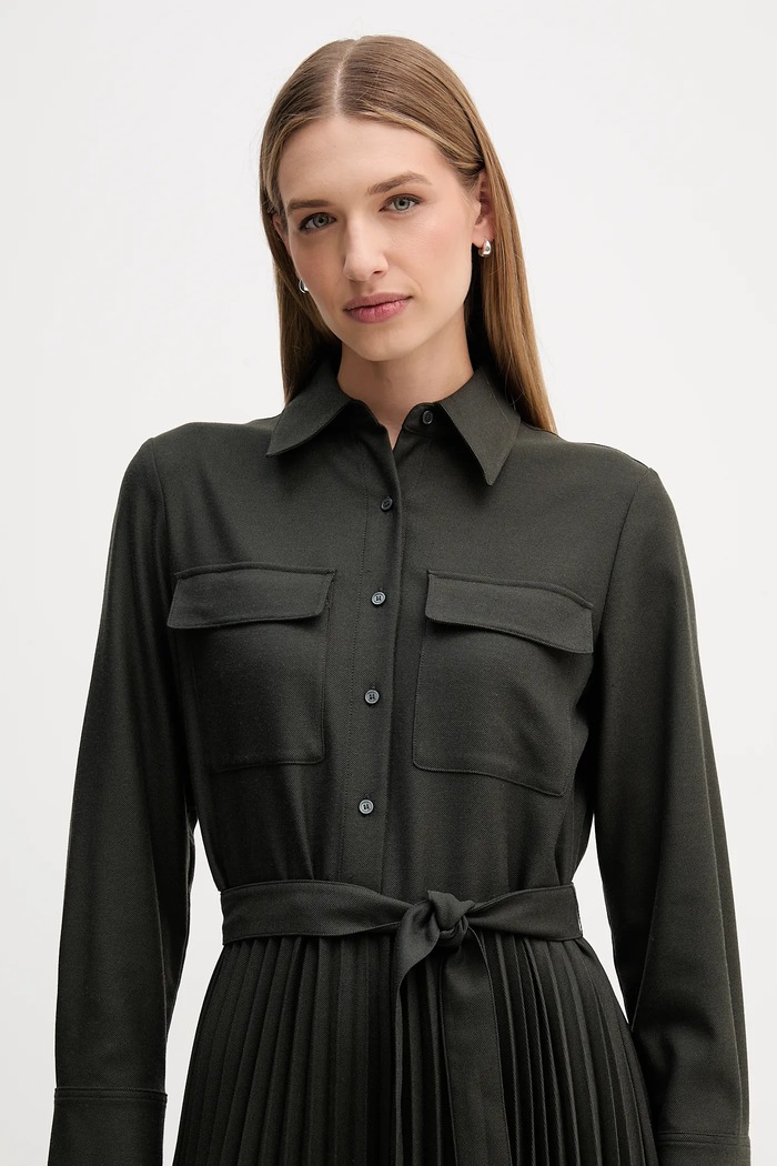 Obleka Tommy Hilfiger zelena WW0WW46582