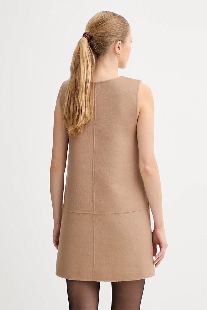 Oblečenie Šaty s prímesou vlny Calvin Klein LV044D017G béžová