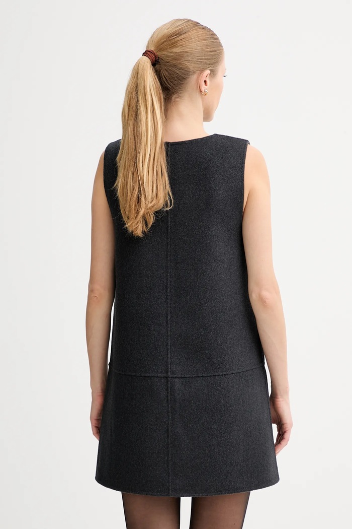 Oblečenie Šaty s prímesou vlny Calvin Klein LV044D017G sivá