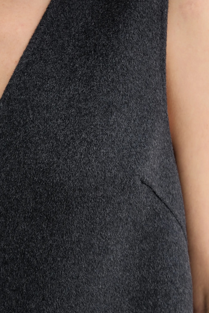 Šaty s prímesou vlny Calvin Klein LV044D017G sivá