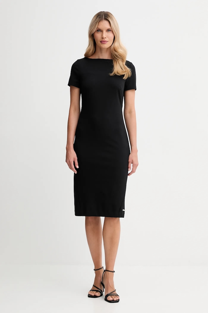 Calvin Klein sukienka z elastanem czarny LV044D063G