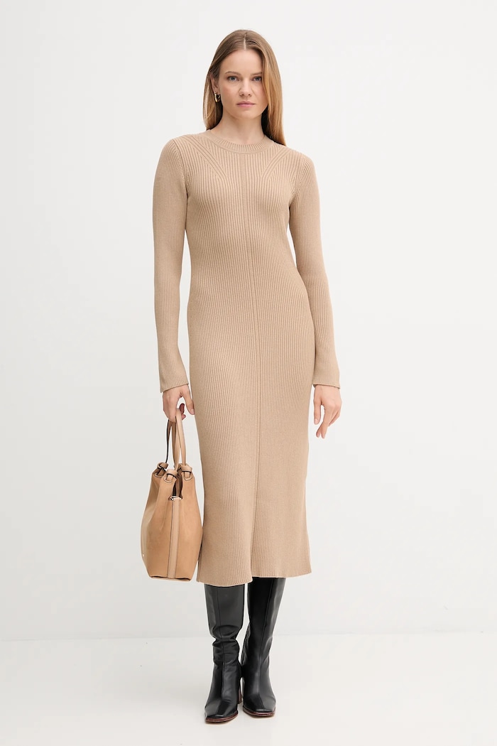 Barbour rochie din bumbac ANASTASIA LDR0936 verde AW25