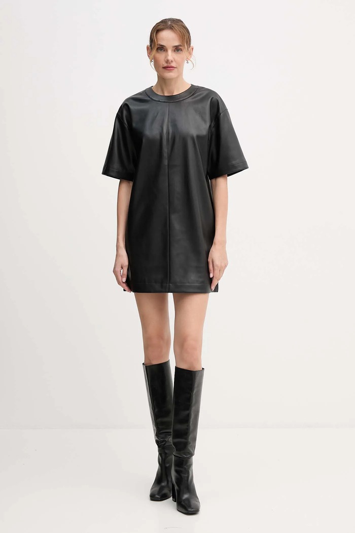 Obleka Calvin Klein Jeans LV044D058G črna AW25