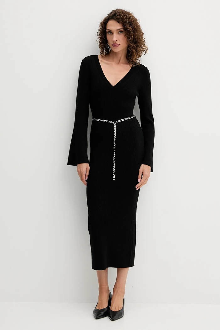 MICHAEL Michael Kors rochie cu lână MF5835G4VR negru AW25