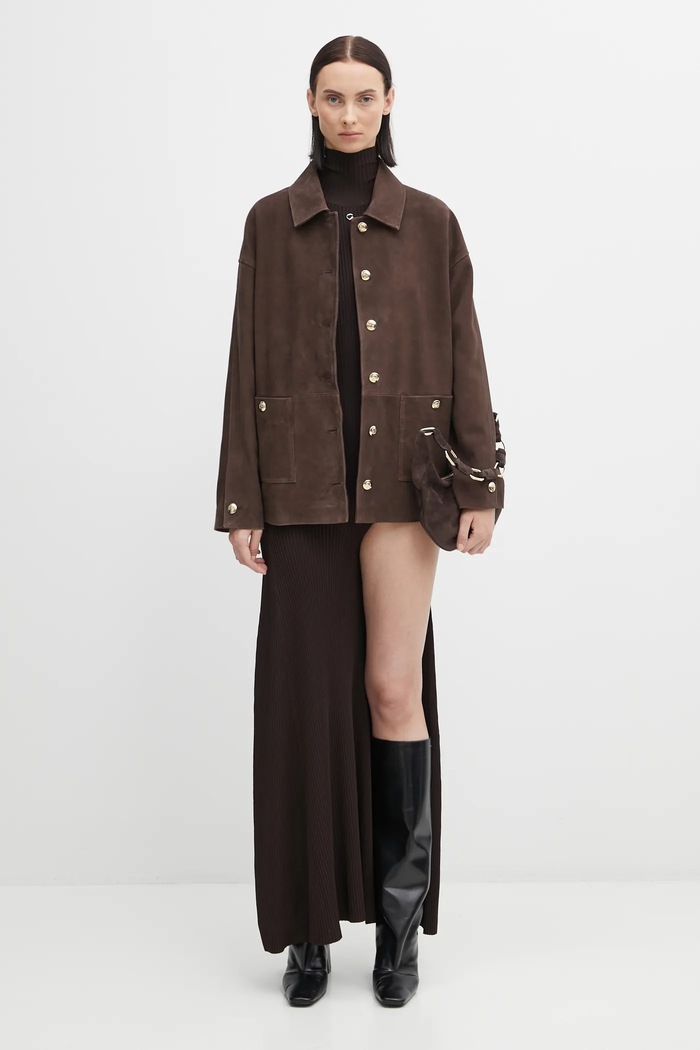 Φόρεμα Coperni Leg Cut-Out Rib Gown COPML155Y3011