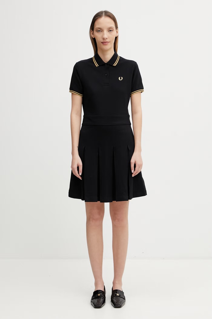 Fred Perry sukienka bawełniana D1177 czarny