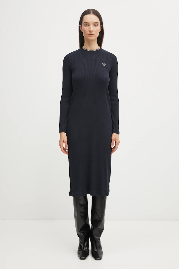 Fred Perry sukienka okrągły granatowy D1179