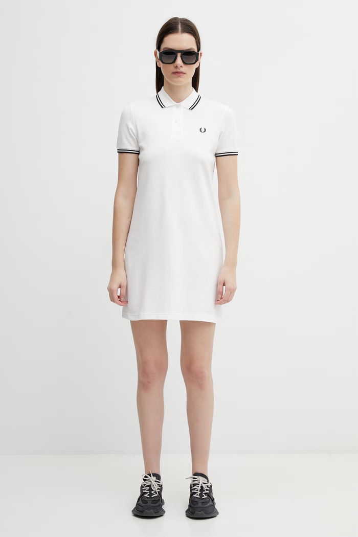 Рокля Fred Perry D3600 бял