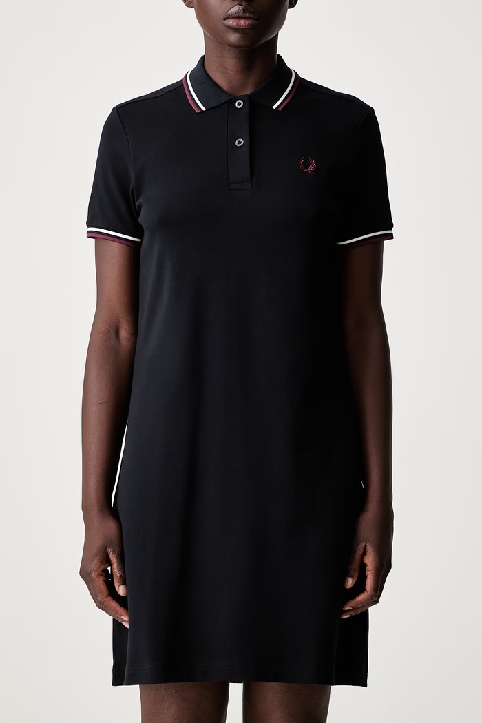 Fred Perry vestito liscio in cotone con elastan D3600 blu navy