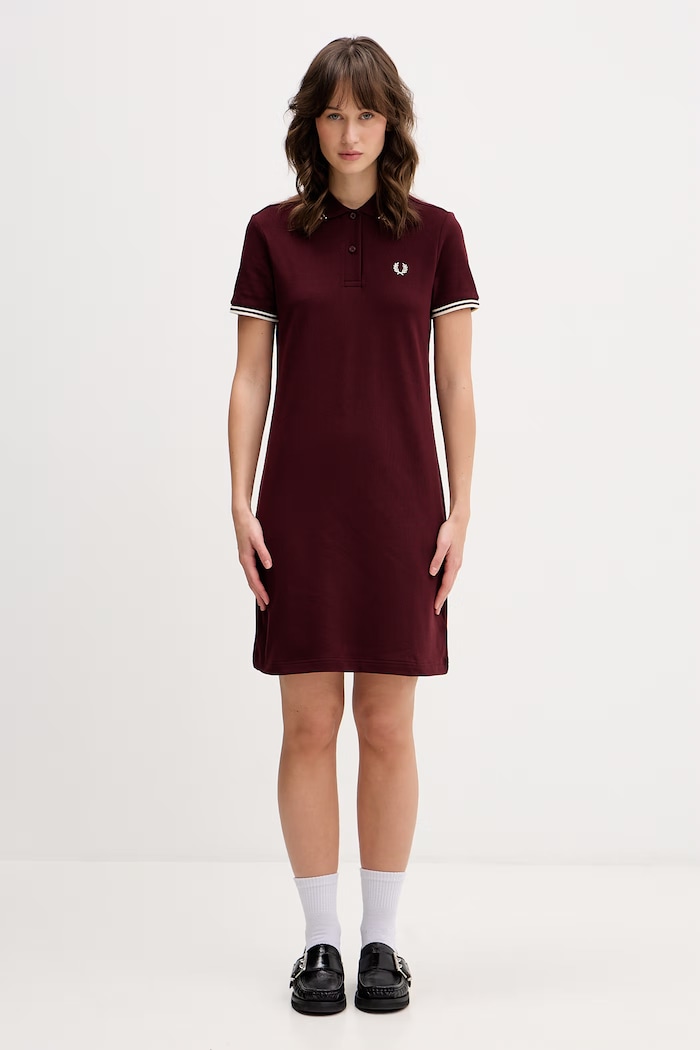 Платье Fred Perry D3600 бордо
