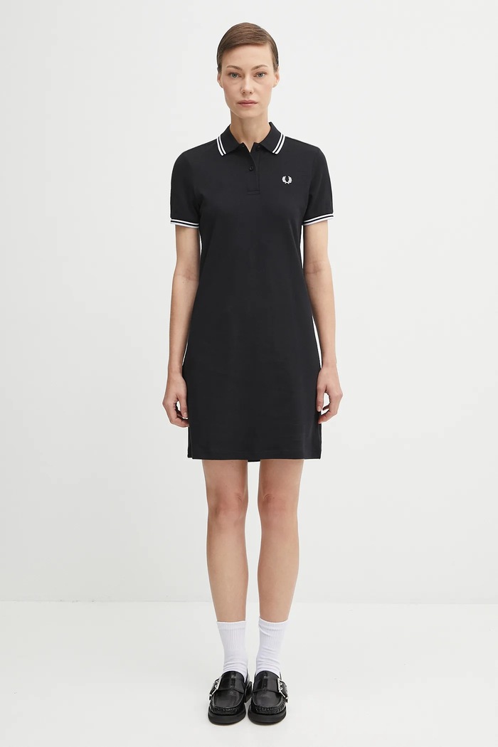 Fred Perry dress applique black D3600