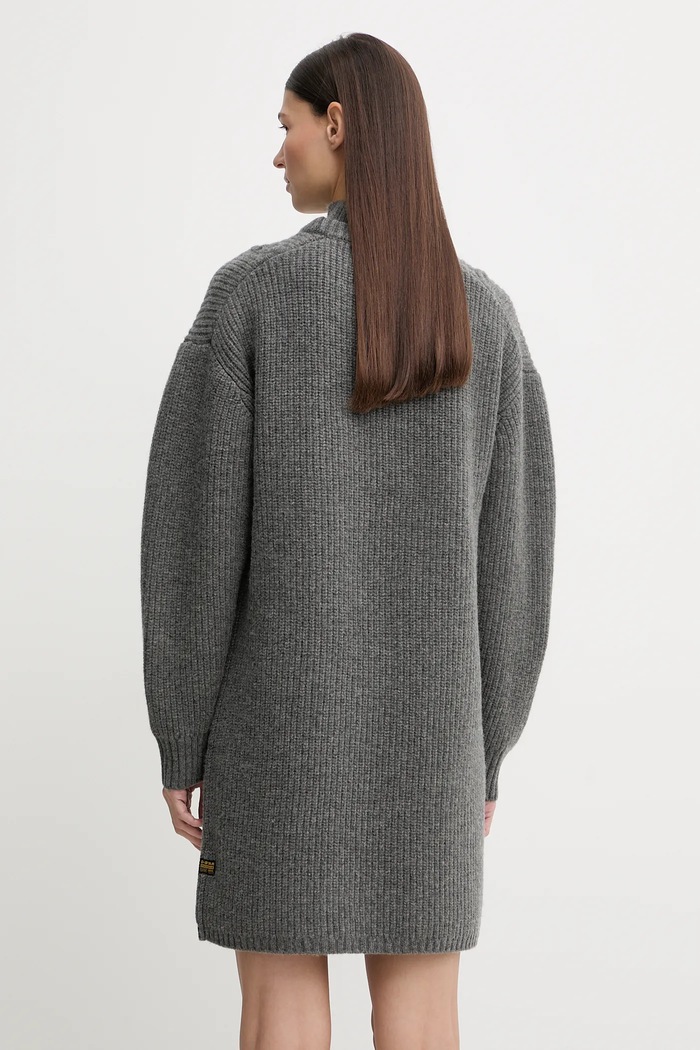 Oblečení Vlněné šaty G-Star Cable loose knit D27217.D770 šedá