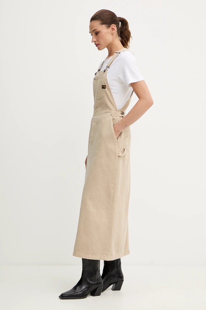 Džínové šaty G-Star Dungaree béžová D26965.E078
