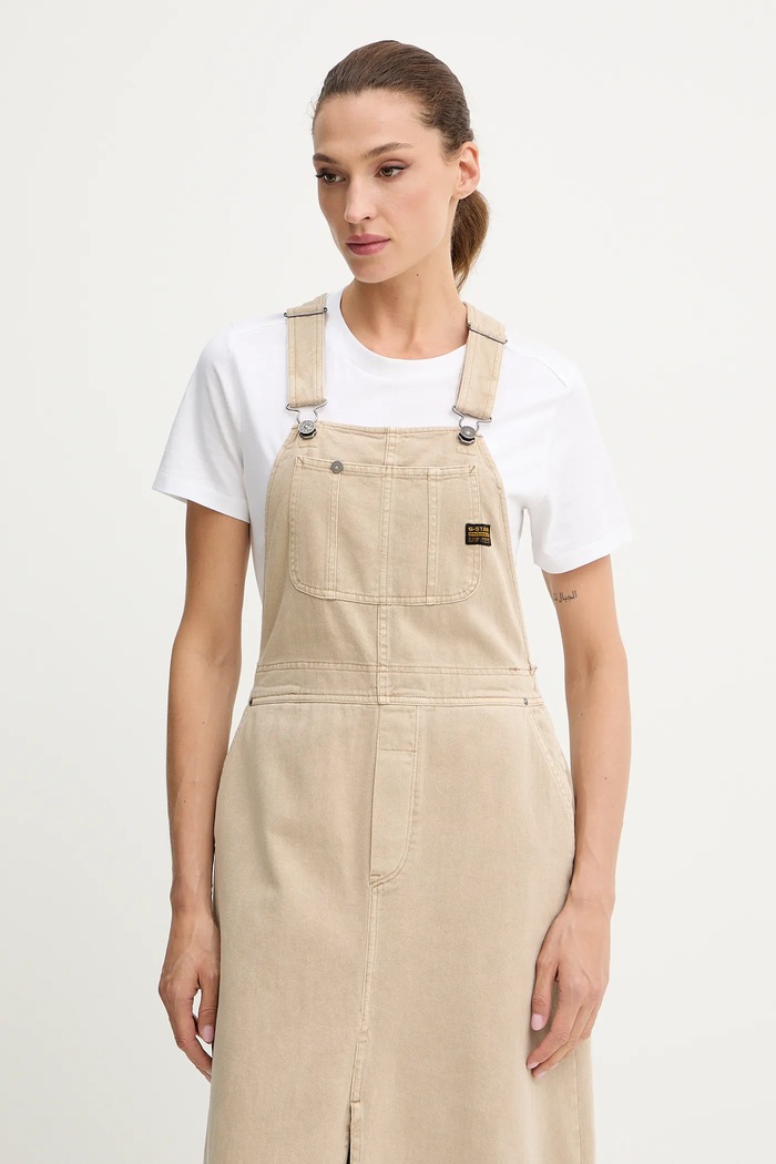 Džínové šaty G-Star Dungaree D26965.E078 béžová