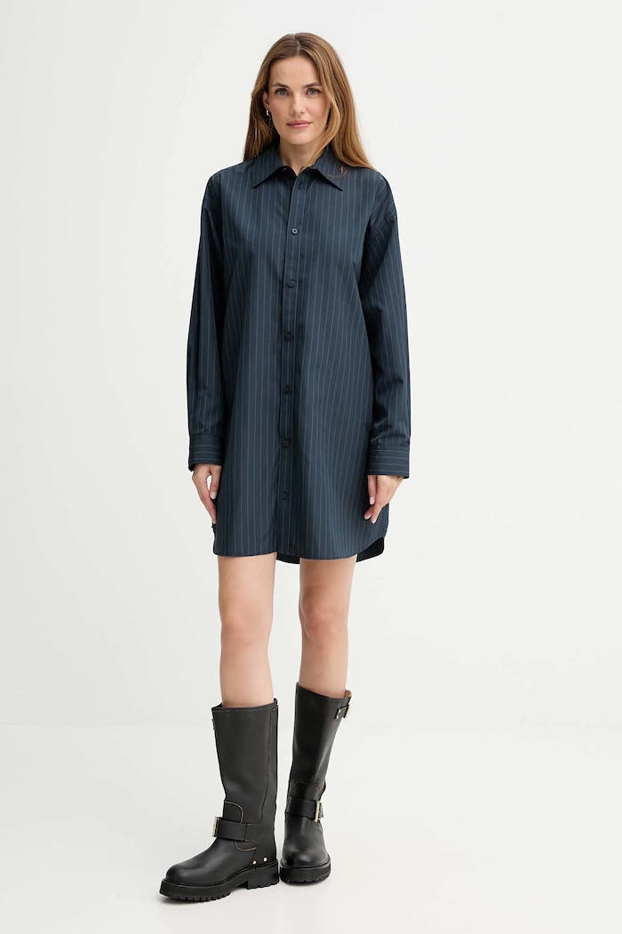 G-Star rochie Oversized woven D26979.E084 bleumarin AW25