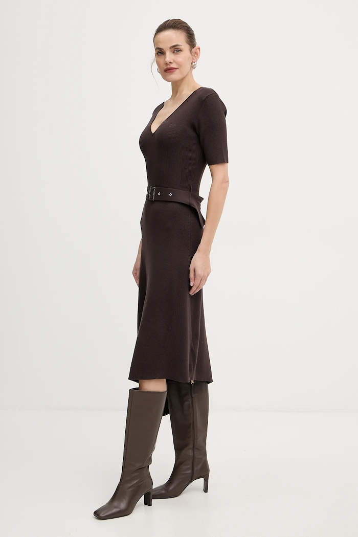 Karl Lagerfeld rochie A4W13026 maro AW25