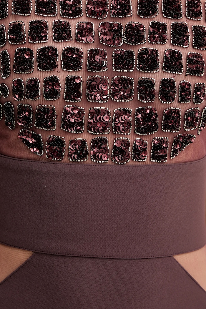 Šaty Elisabetta Franchi AB83457E2 burgundské
