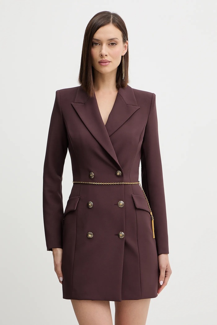 Šaty Elisabetta Franchi látka burgundské AB89657E2