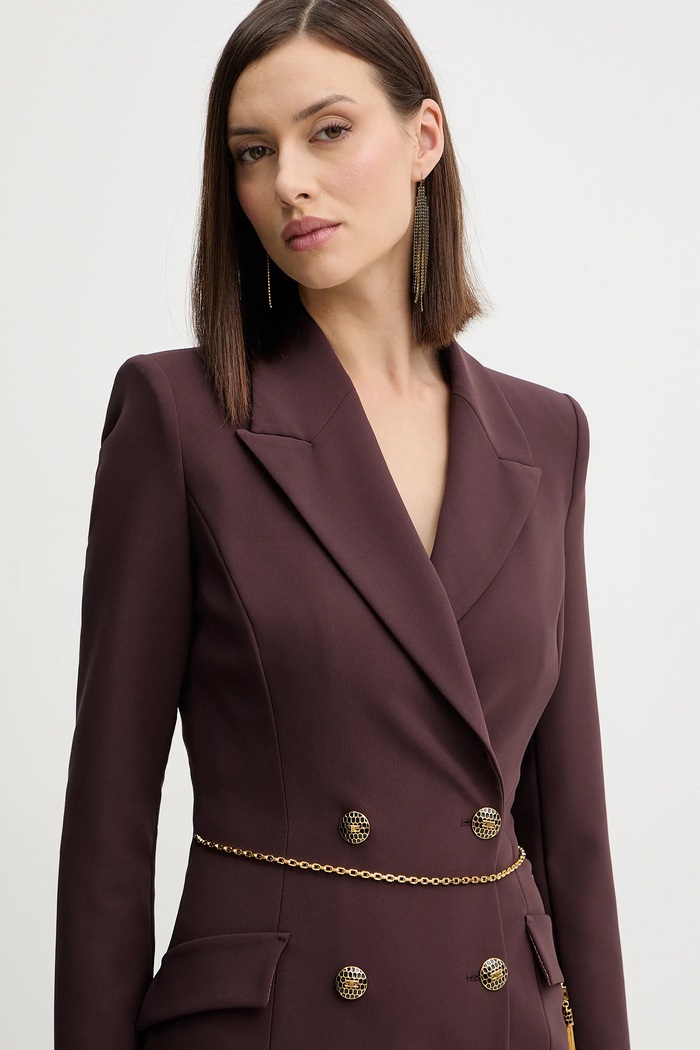 Šaty Elisabetta Franchi burgundské AB89657E2