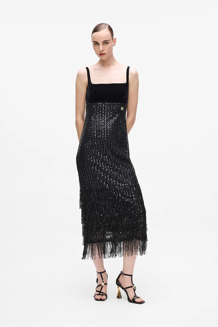 Karl Lagerfeld rochie negru A4W13043