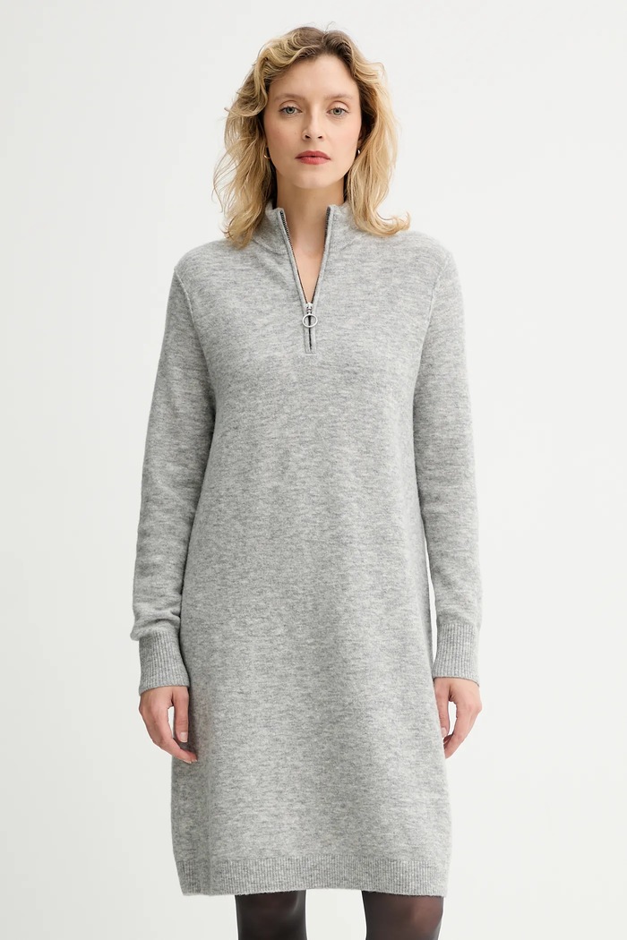 Marc O'Polo rochie cu lână mini gri 5000006932