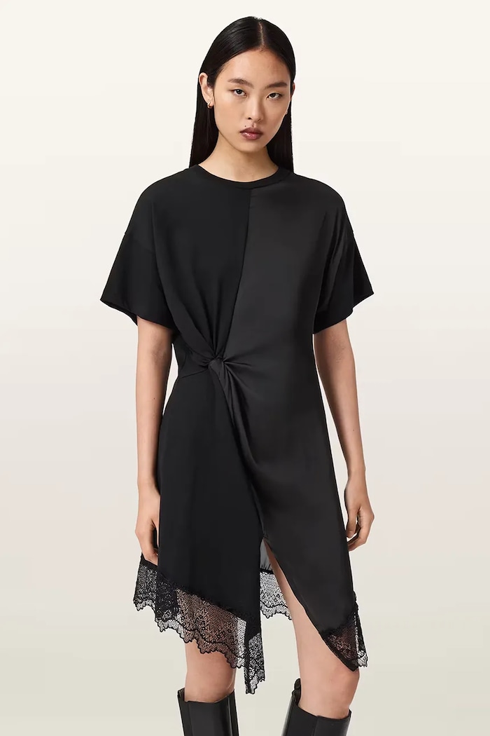 AllSaints rochie LANA negru W097DD