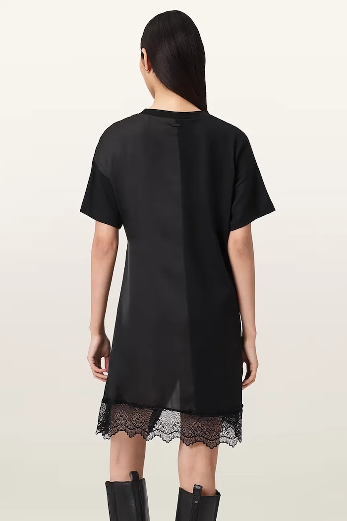 AllSaints rochie LANA W097DD negru AW25