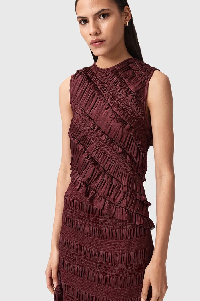AllSaints rochie NYLA rosu W034DD