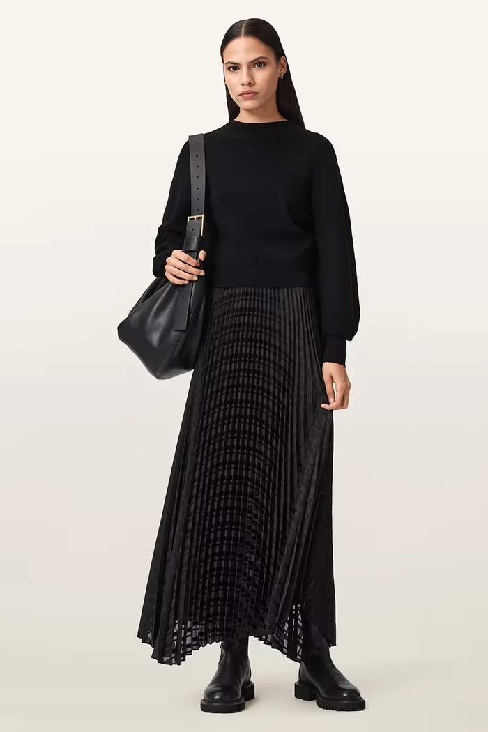 AllSaints rochie pulover din vâscoză W064DD