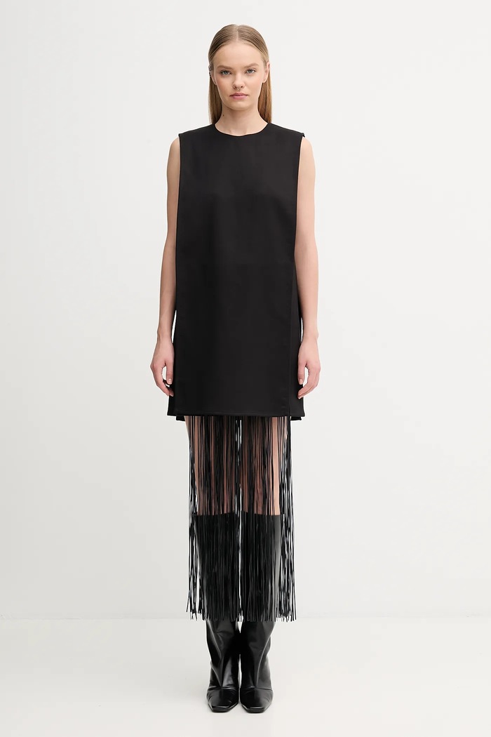 Φόρεμα Sportmax FINNICI ίσιο μαύρο 2522226021600