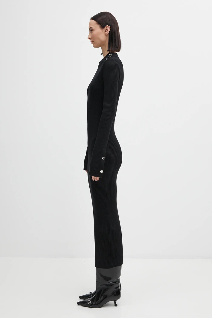 Платье с добавлением шерсти Sportmax GARIBO 2522326022600 чёрный AW25