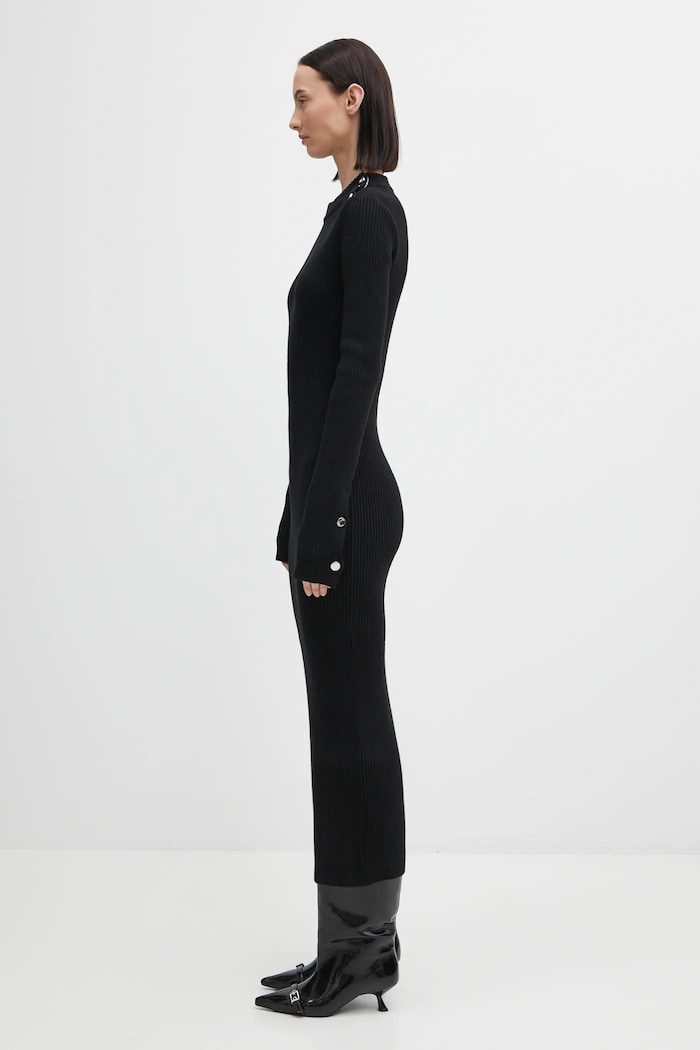 Платье с добавлением шерсти Sportmax GARIBO 2522326022600 чёрный AW25