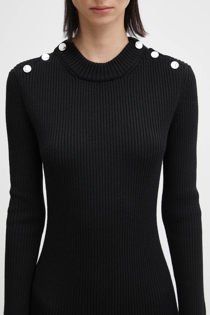 Платье с добавлением шерсти Sportmax GARIBO чёрный 2522326022600