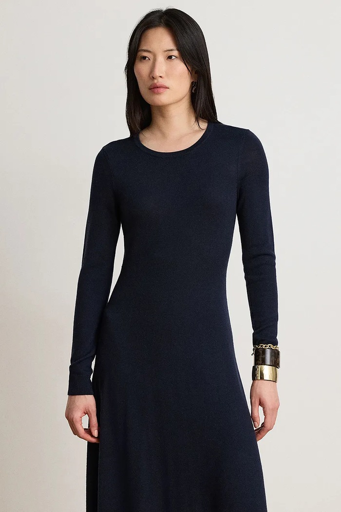 Odzież Lauren Ralph Lauren Sukienka bawełniana 200979711 granatowy