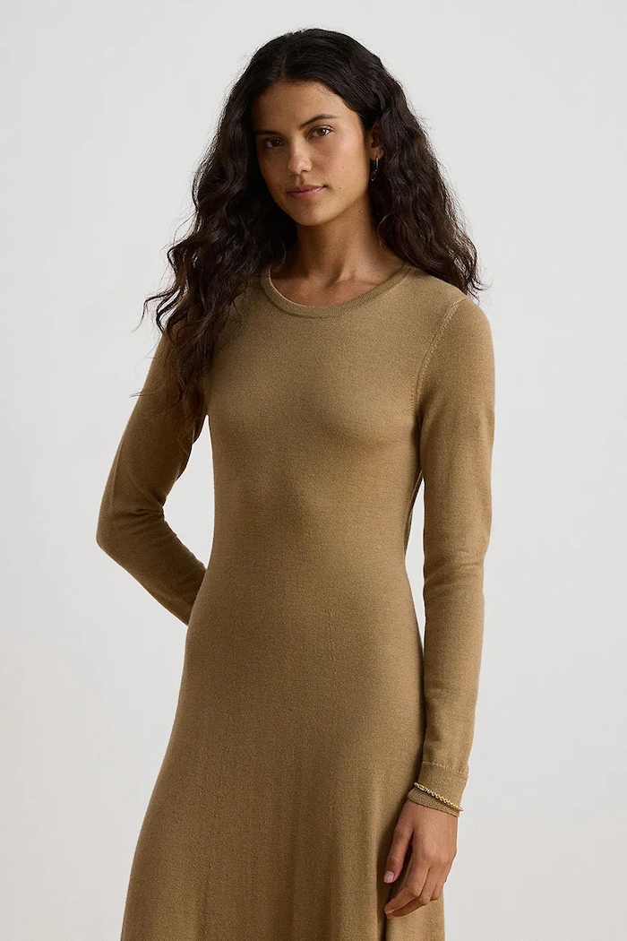 Одежда Lauren Ralph Lauren Платье из хлопка 200979711 коричневый