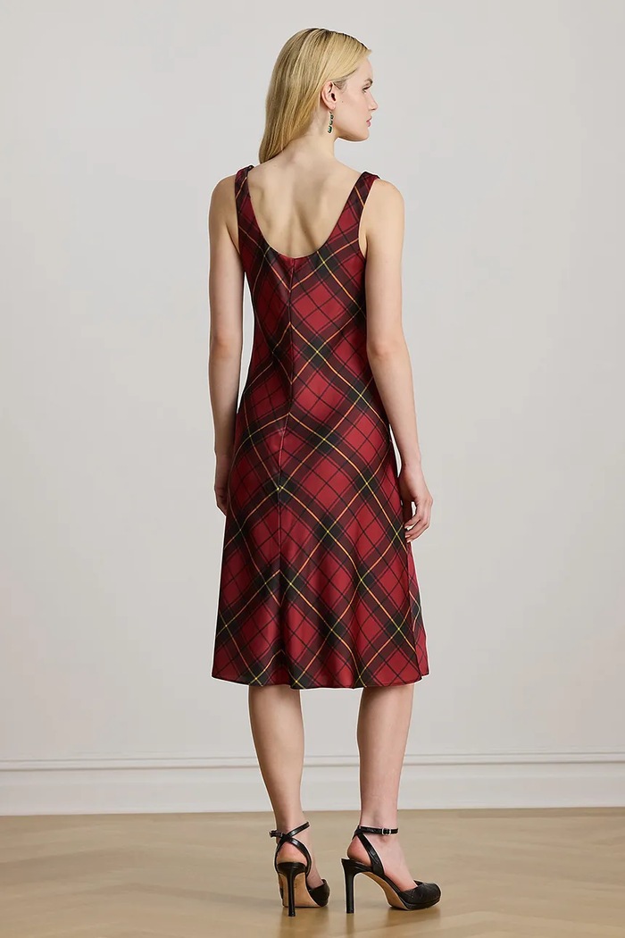 Obleka Lauren Ralph Lauren 200979919 rdeča AW25