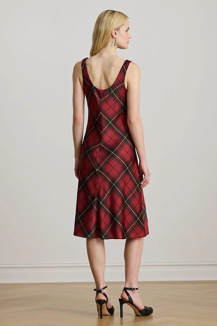 Obleka Lauren Ralph Lauren 200979919 rdeča AW25