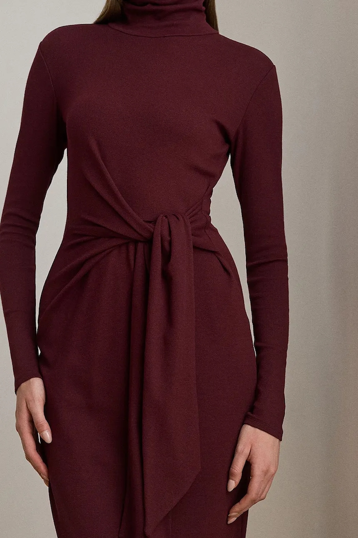 Šaty Lauren Ralph Lauren burgundské 200980028