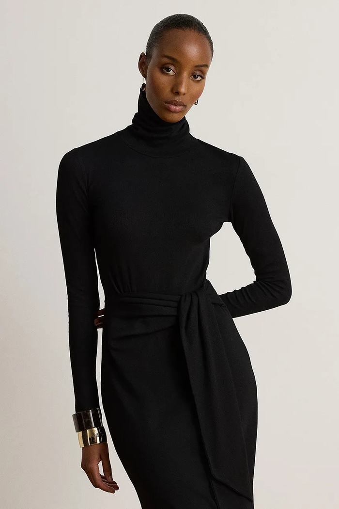 Odzież Lauren Ralph Lauren Sukienka z bawełną 200980028 czarny