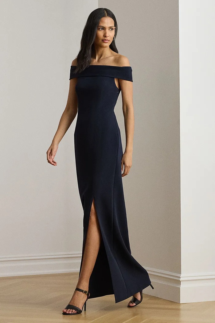 Šaty Lauren Ralph Lauren s elastanom tmavomodrá 253982109