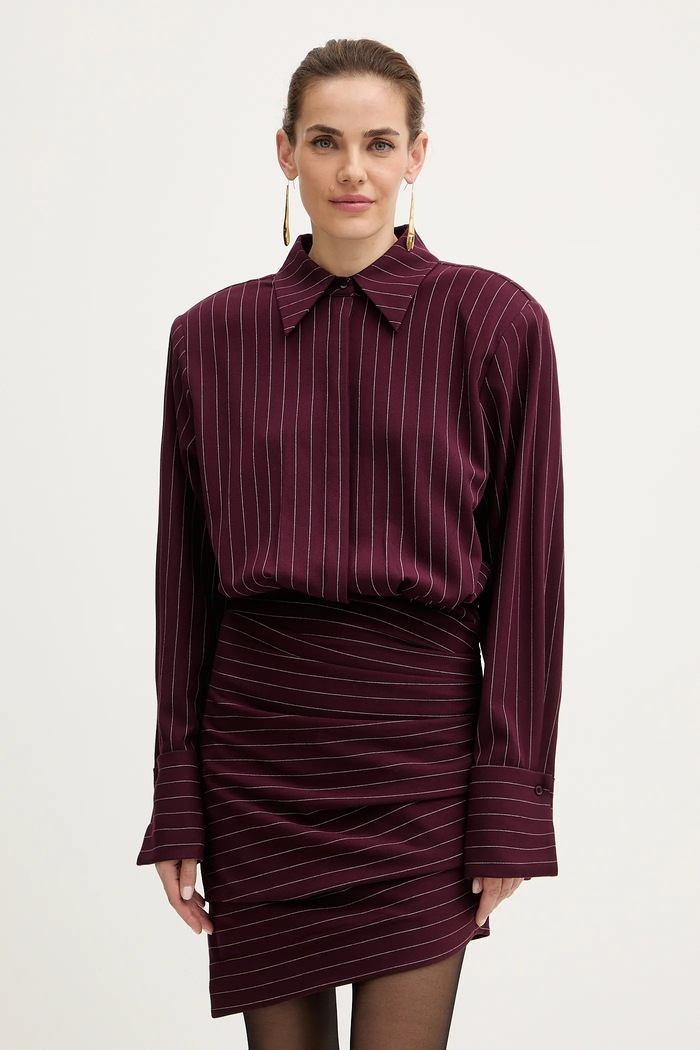 Retrofete rochie Narine fixat burgundia FW24.10168